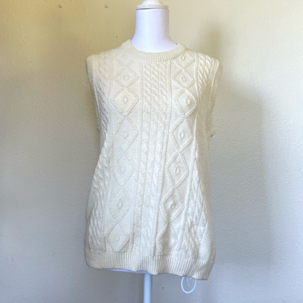 Vintage 1980s sleeveless knit sweater AS IS